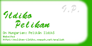 ildiko pelikan business card